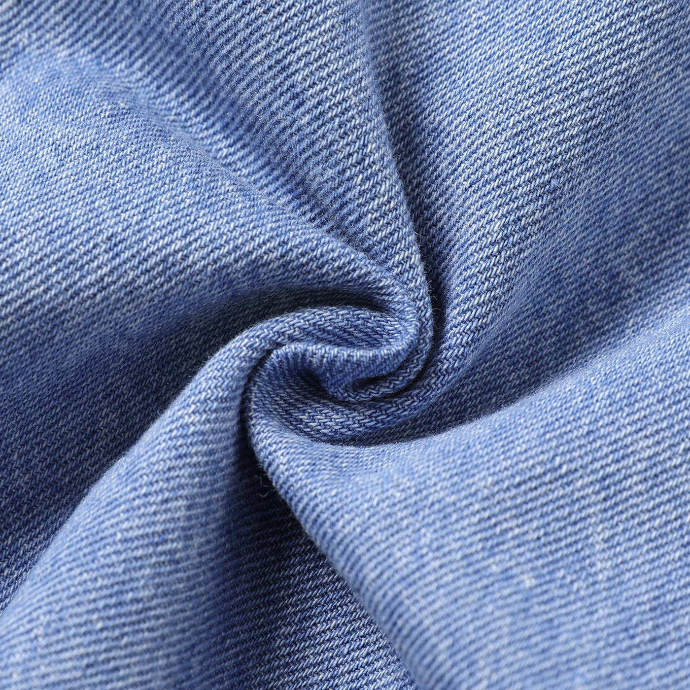 Baby Girl Button Front Cap-sleeve Denim Dress: DENIMBLUE / 6-9 Months