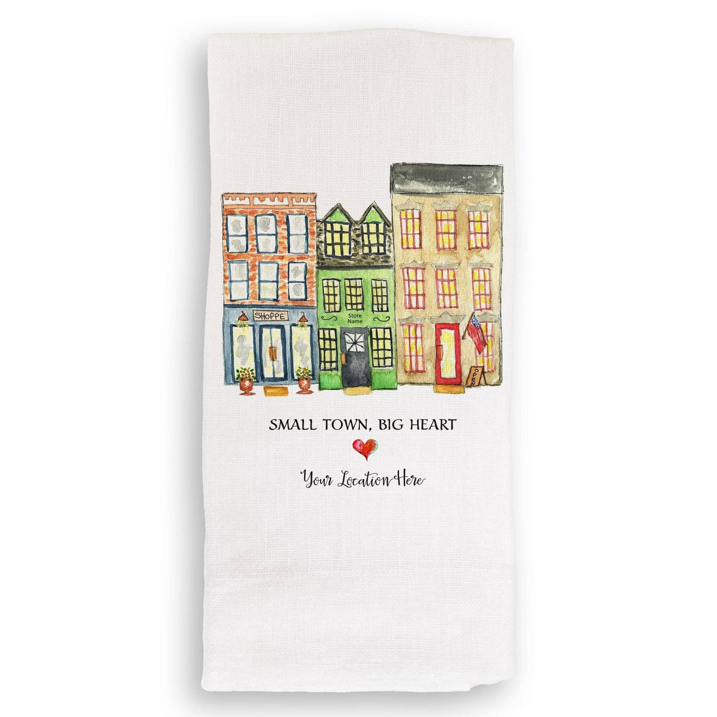 Small Town Big Heart with Location: - / Notecard