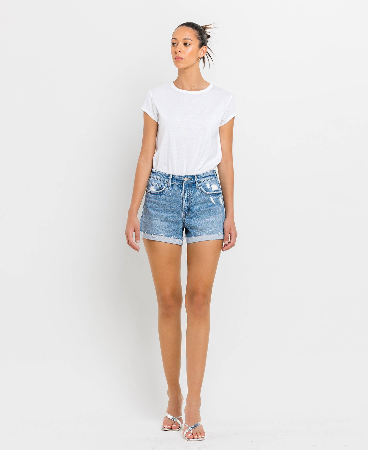 HIGH RISE CUFFED A LINE SHORTS
T6309: SIRIUS / XL