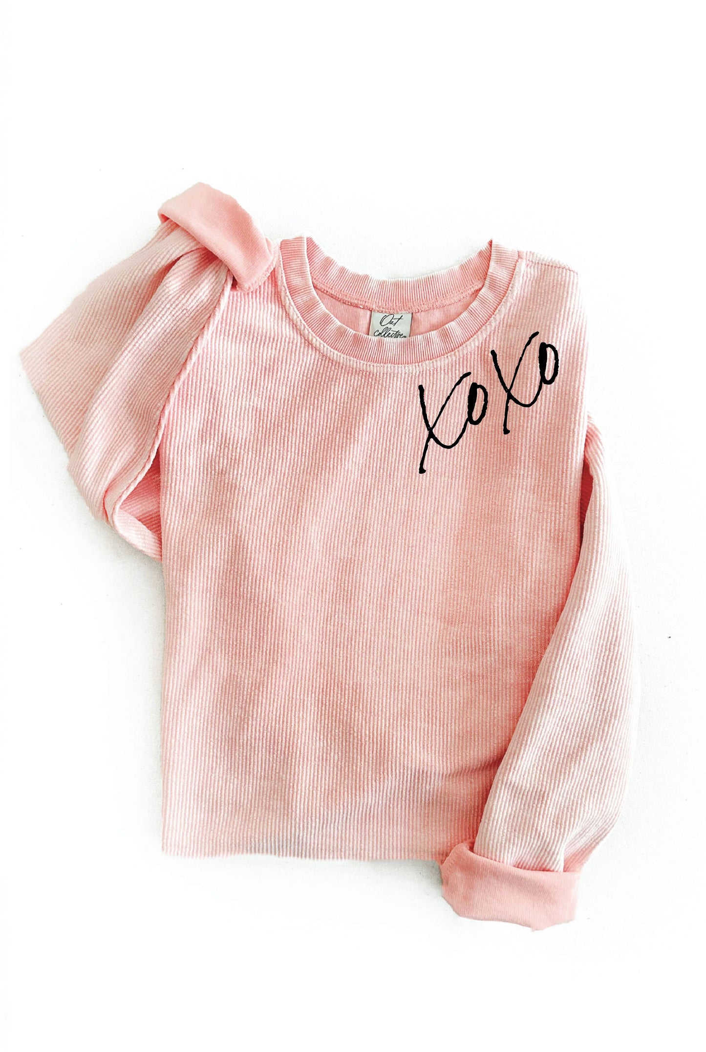 XOXO Thermal Vintage Pullover: M / LATTE