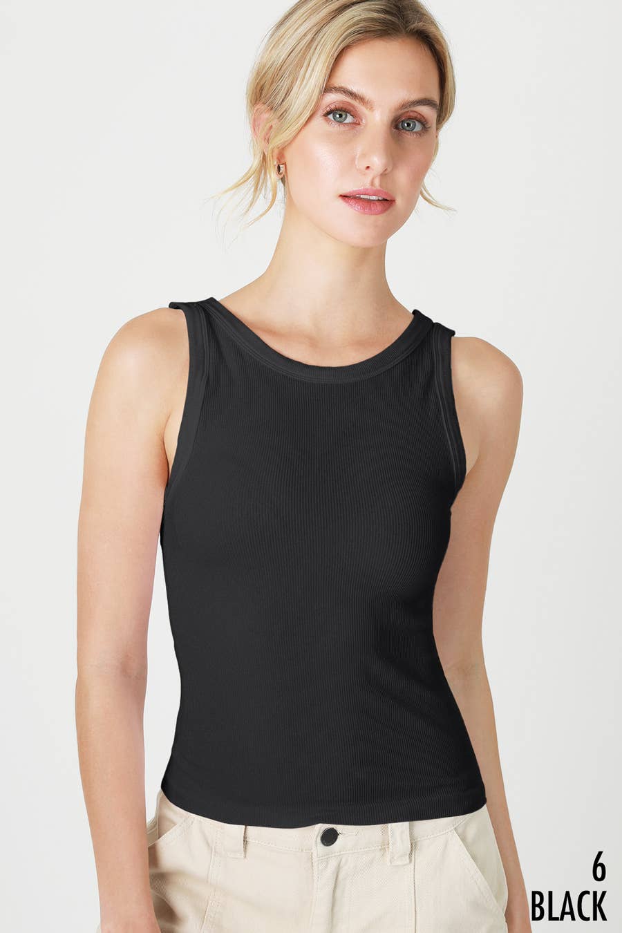 NS8216 - Reversible Ribbed Tank Top: 2164 Eclipse