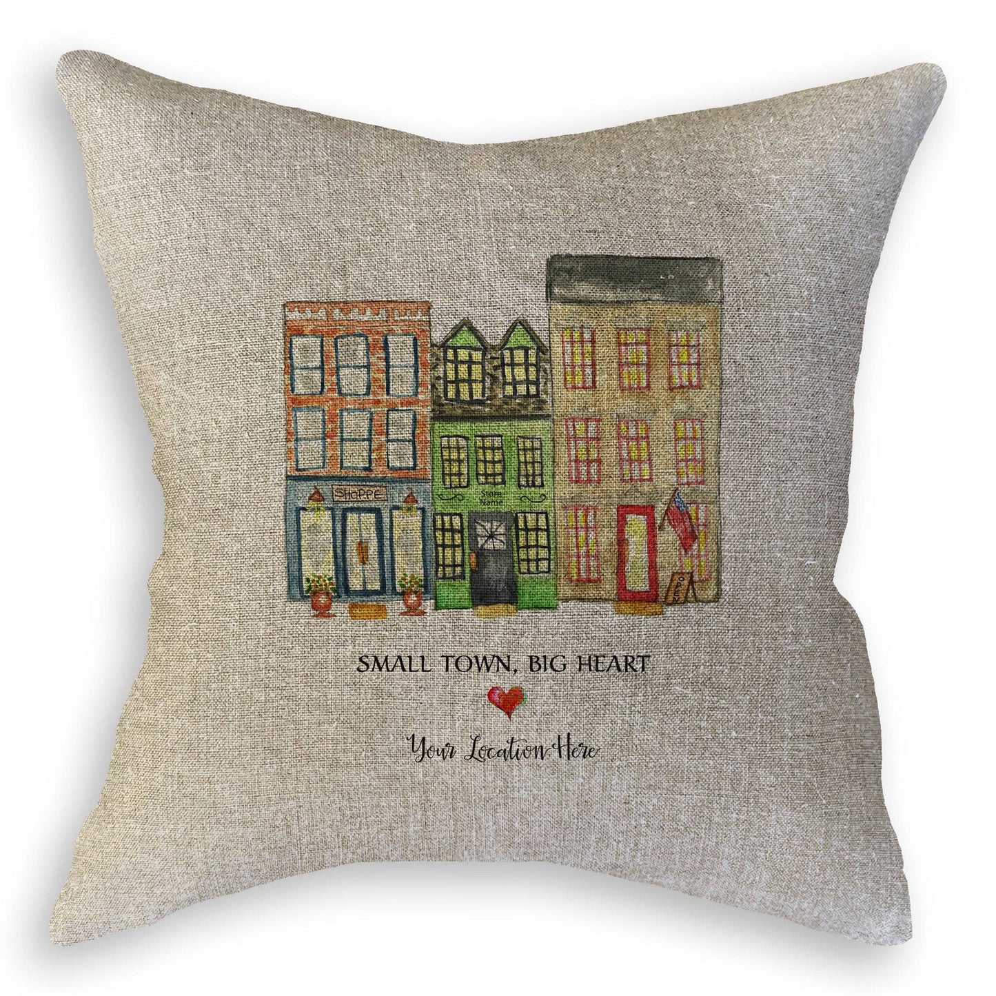 Small Town Big Heart with Location: - / Notecard
