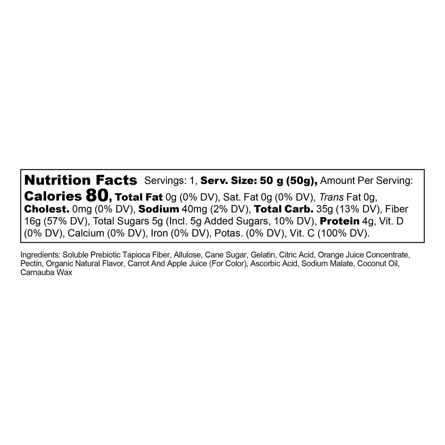 12pk Orange Cream Gummy Candy, Low Sugar 5g, Prebiotics: 12 Bags