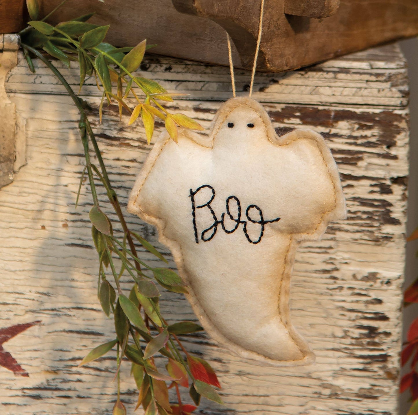 Boo Ghost Ornament, Felt