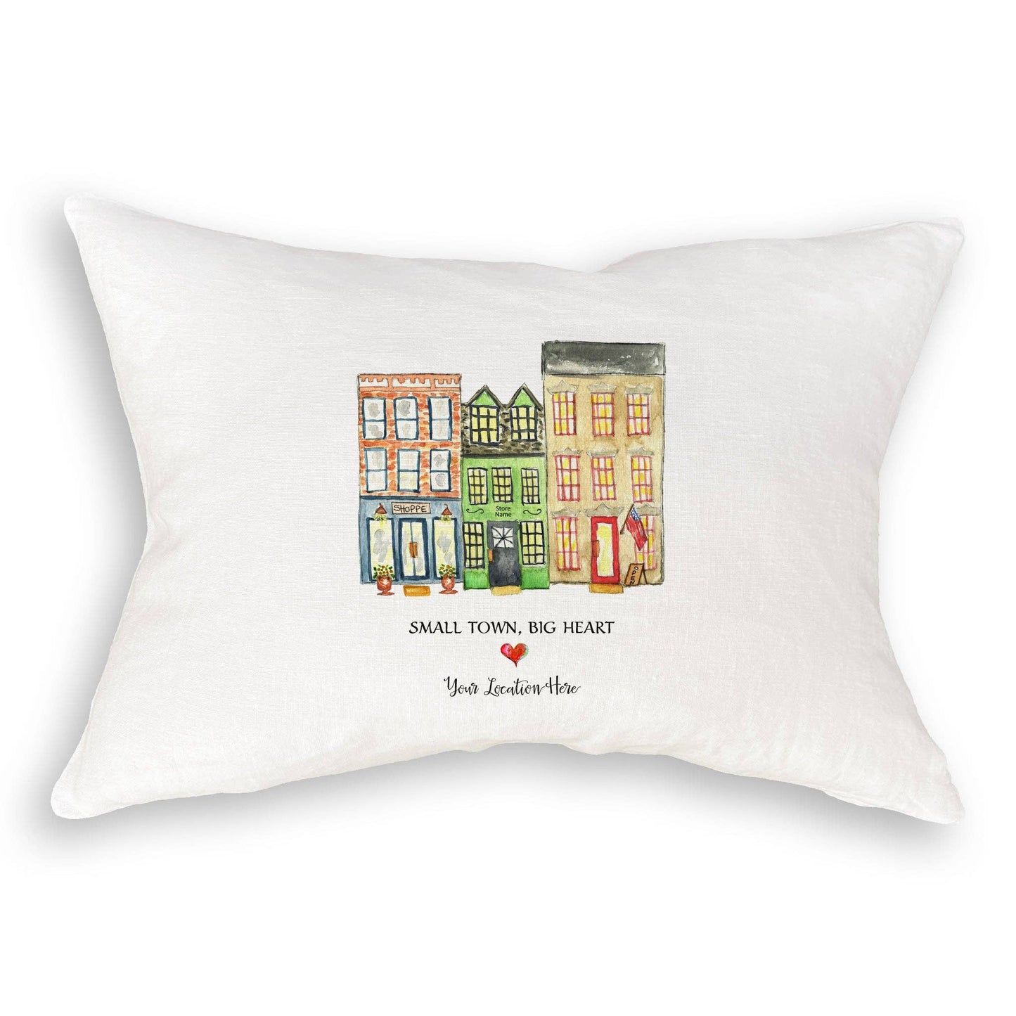 Small Town Big Heart with Location: - / Notecard