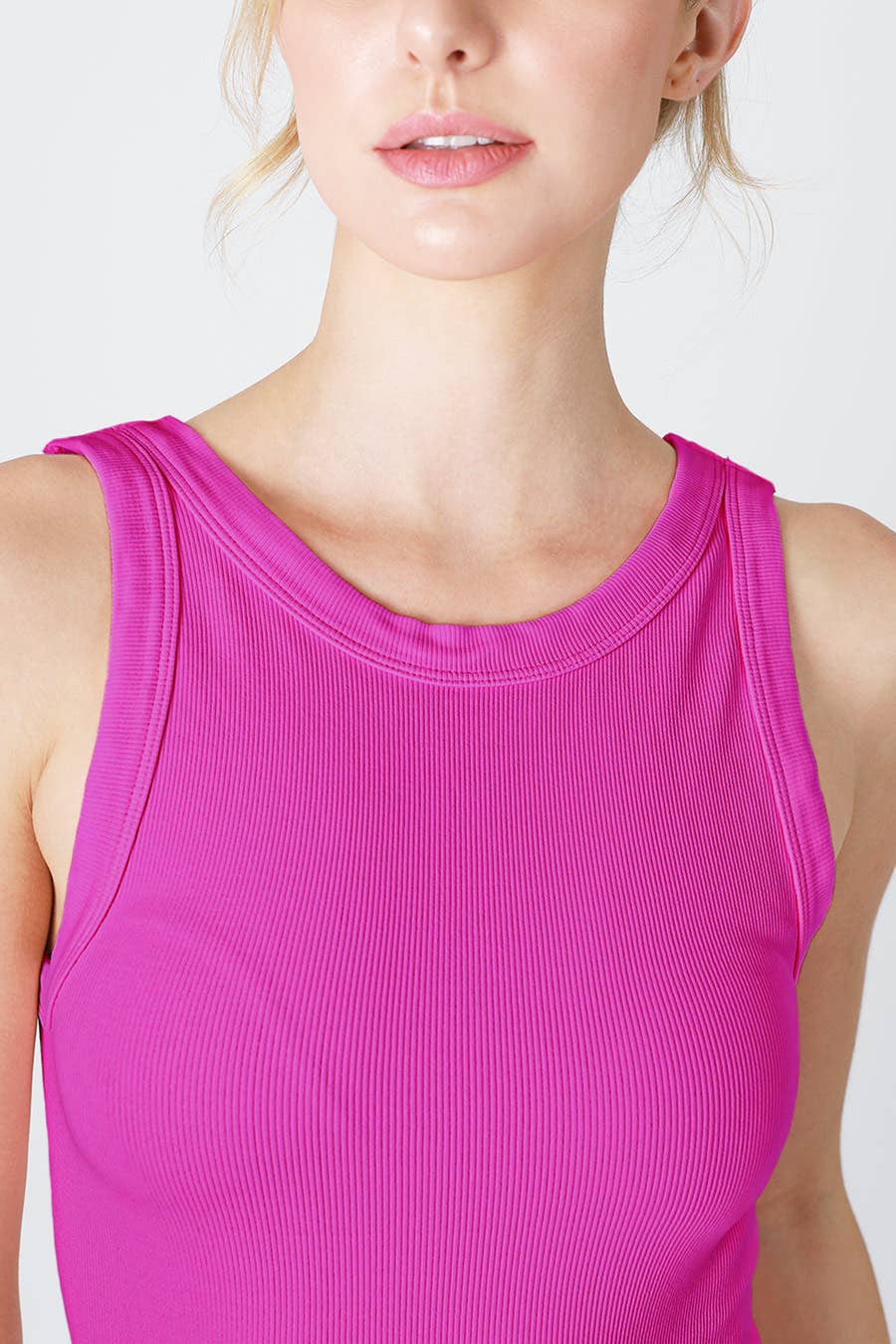 NS8216 - Reversible Ribbed Tank Top: 7 White