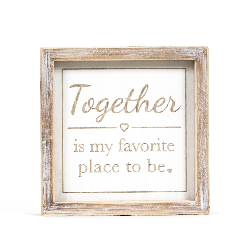 11830 - 7x7 wd frmd sn (YOU & ME/TOGTHER) VALENTINE EVERYDAY