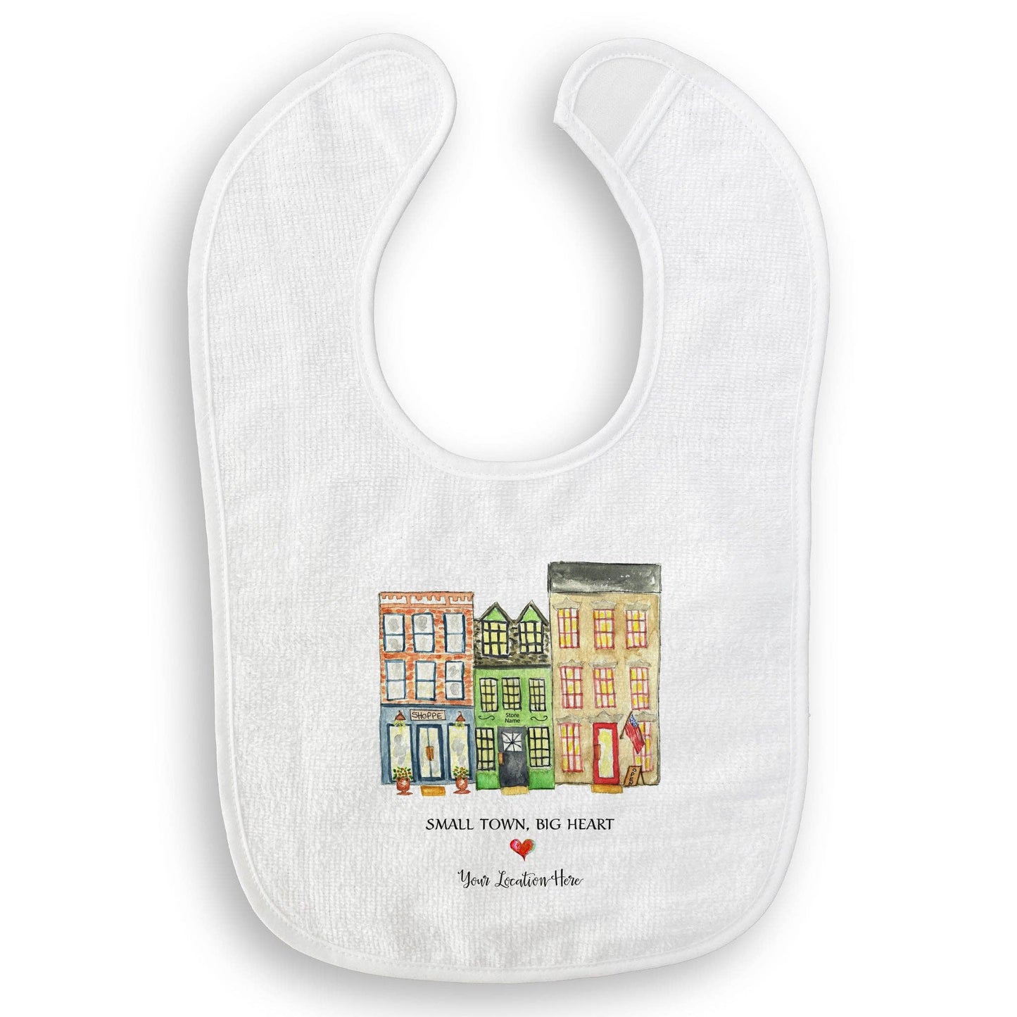 Small Town Big Heart with Location: - / Notecard