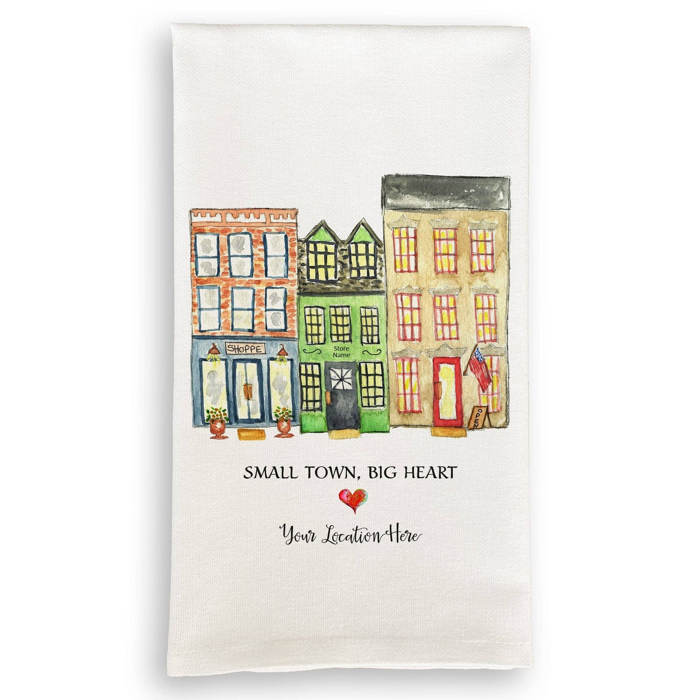 Small Town Big Heart with Location: - / Notecard