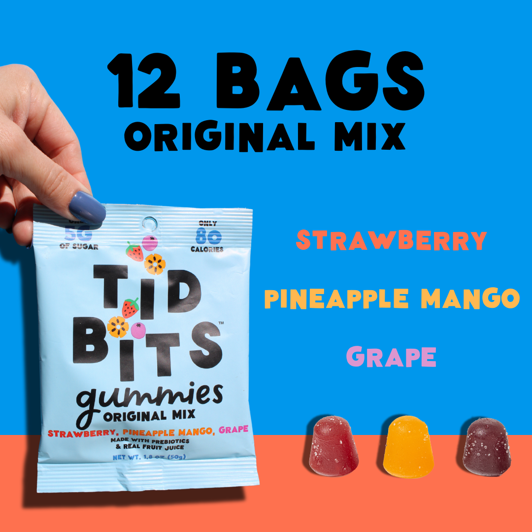 12pk Original Mix Gummy Candy, Low Sugar 5g, Prebiotics: 12 bags