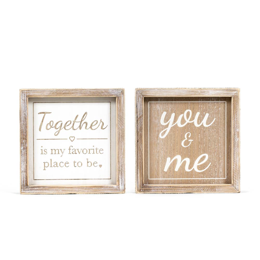 11830 - 7x7 wd frmd sn (YOU & ME/TOGTHER) VALENTINE EVERYDAY