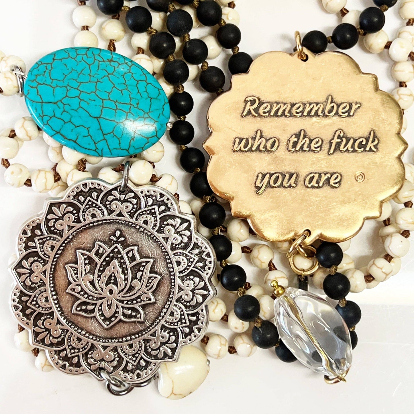 REMEMBER WHO THE FUCK YOU ARE | MANDALA | Long Fusion: Black/Silver