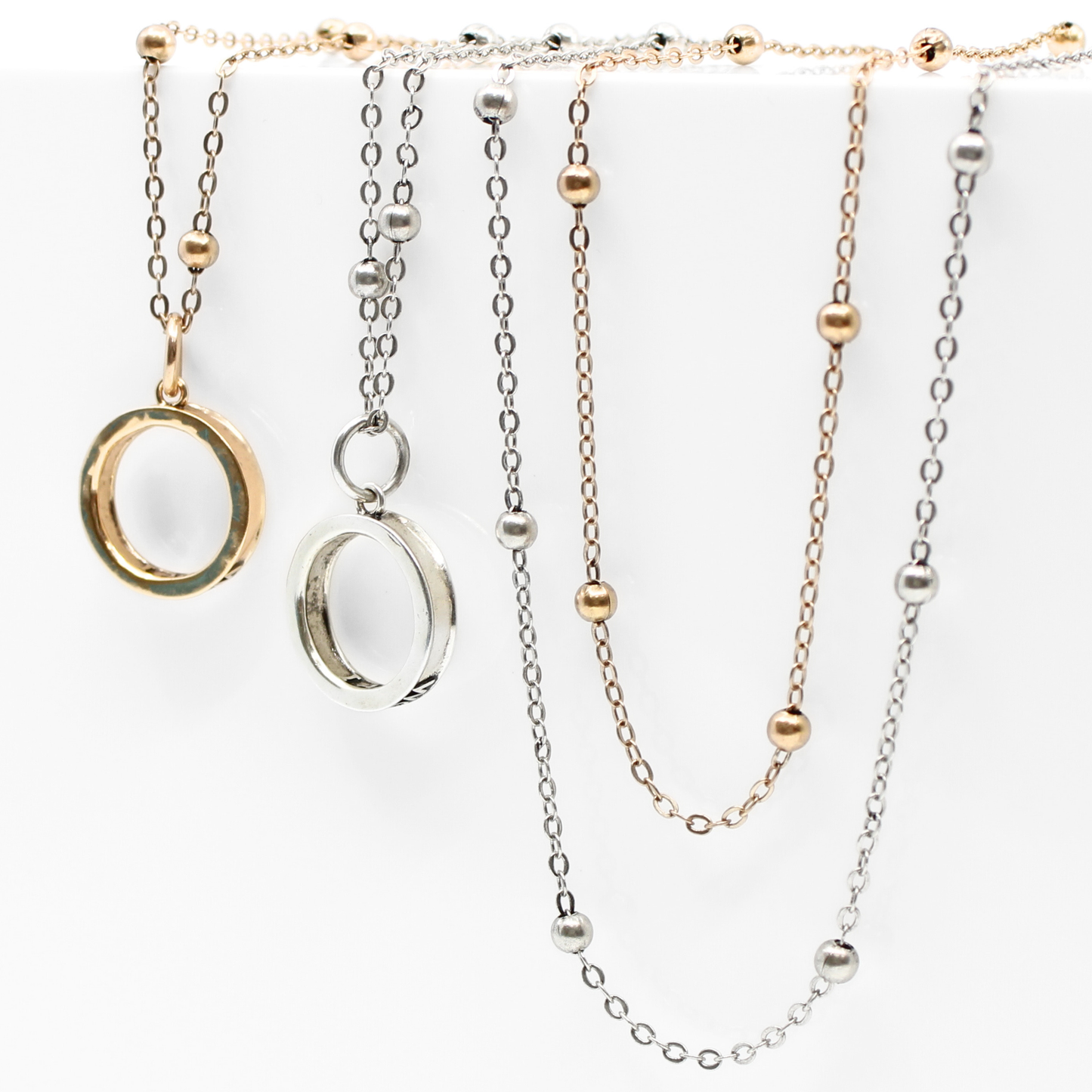 (I AM) WORTHY | RING | Dainty Necklace: Silver