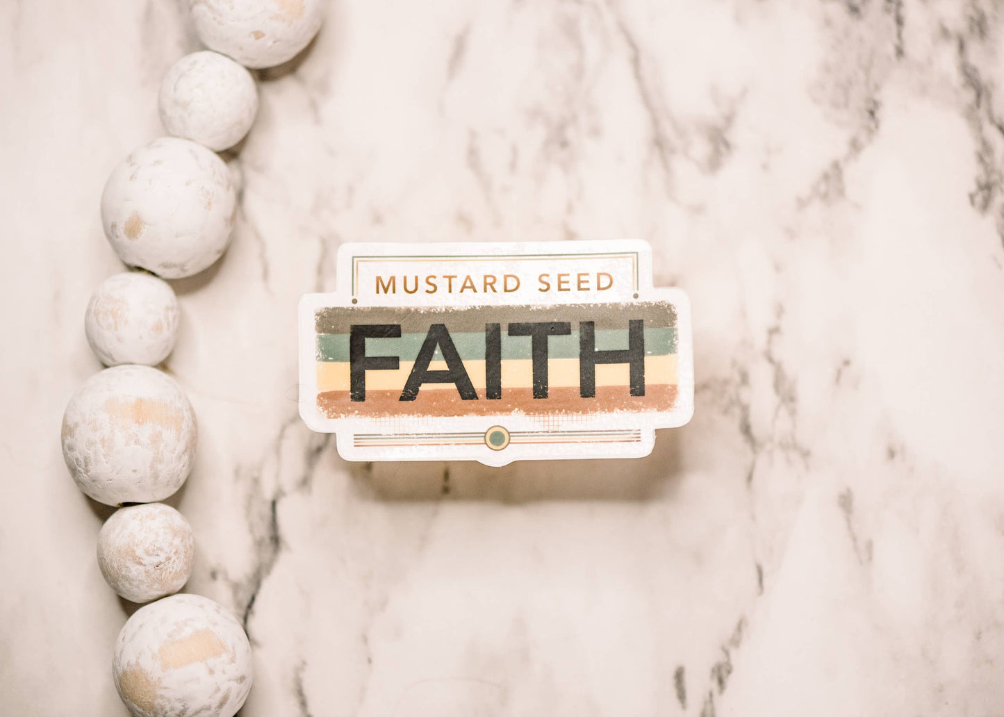 Mustard Seed Faith Clear, Vinyl Sticker, 3x3 in.