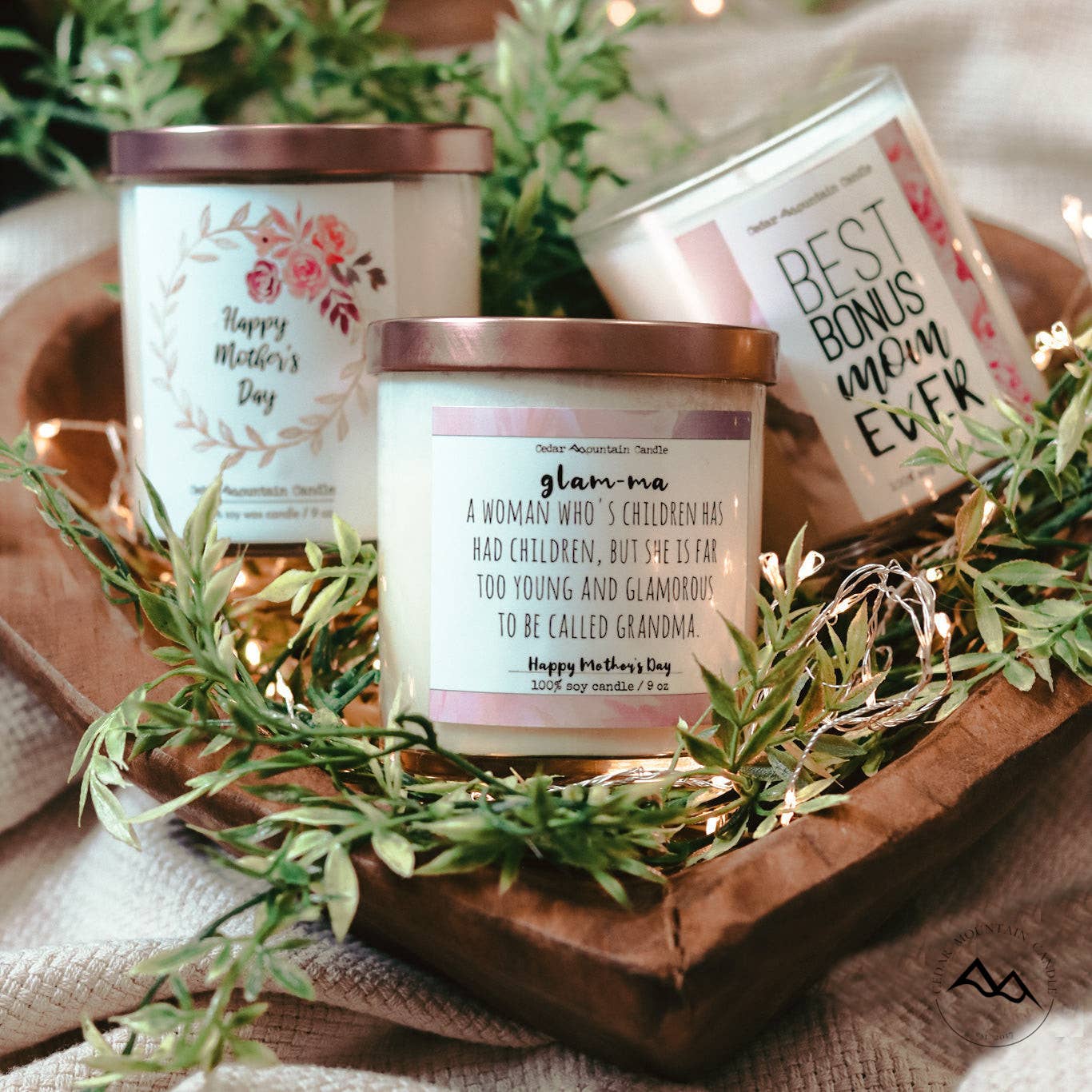 "When God created mothers..." - Mother's Day Soy Candle: Mediterranean Fig