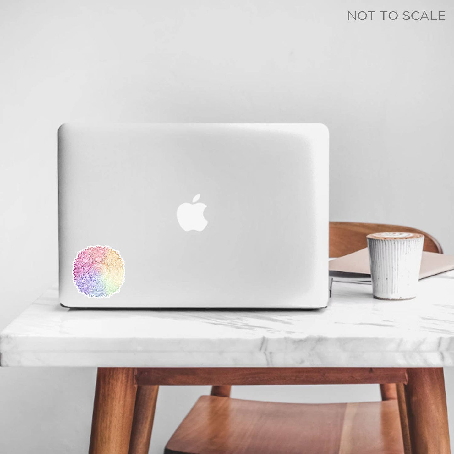 Rainbow Mandala Glossy Vinyl Sticker