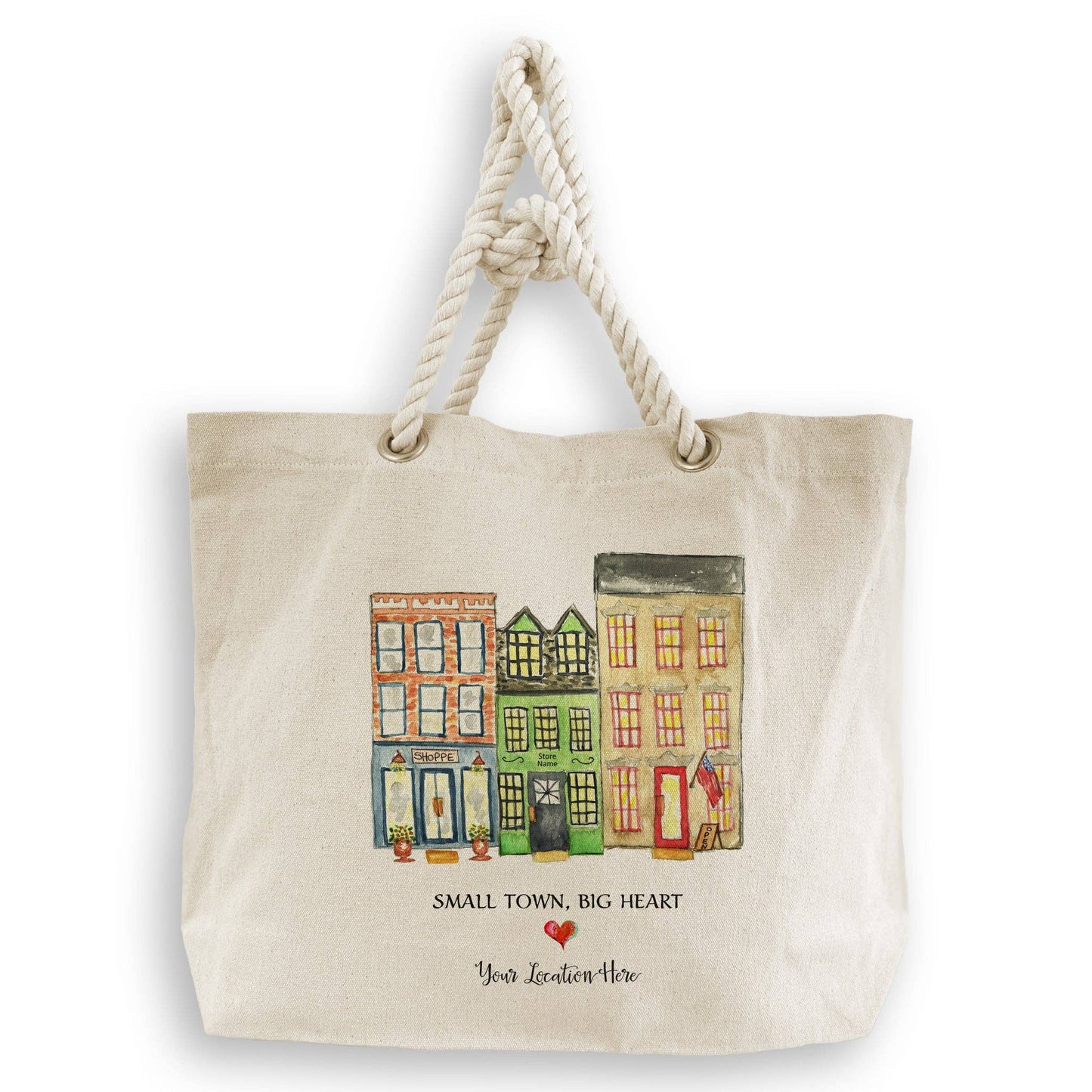 Small Town Big Heart with Location: - / Notecard