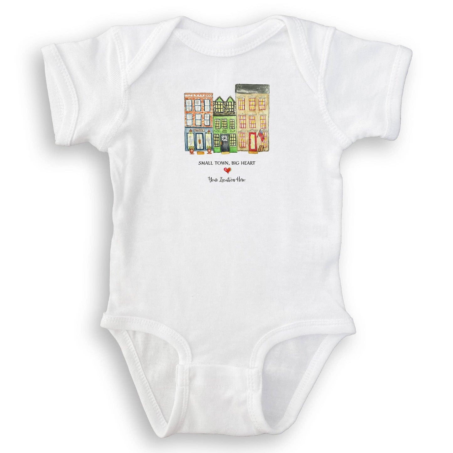 Small Town Big Heart with Location: - / Notecard