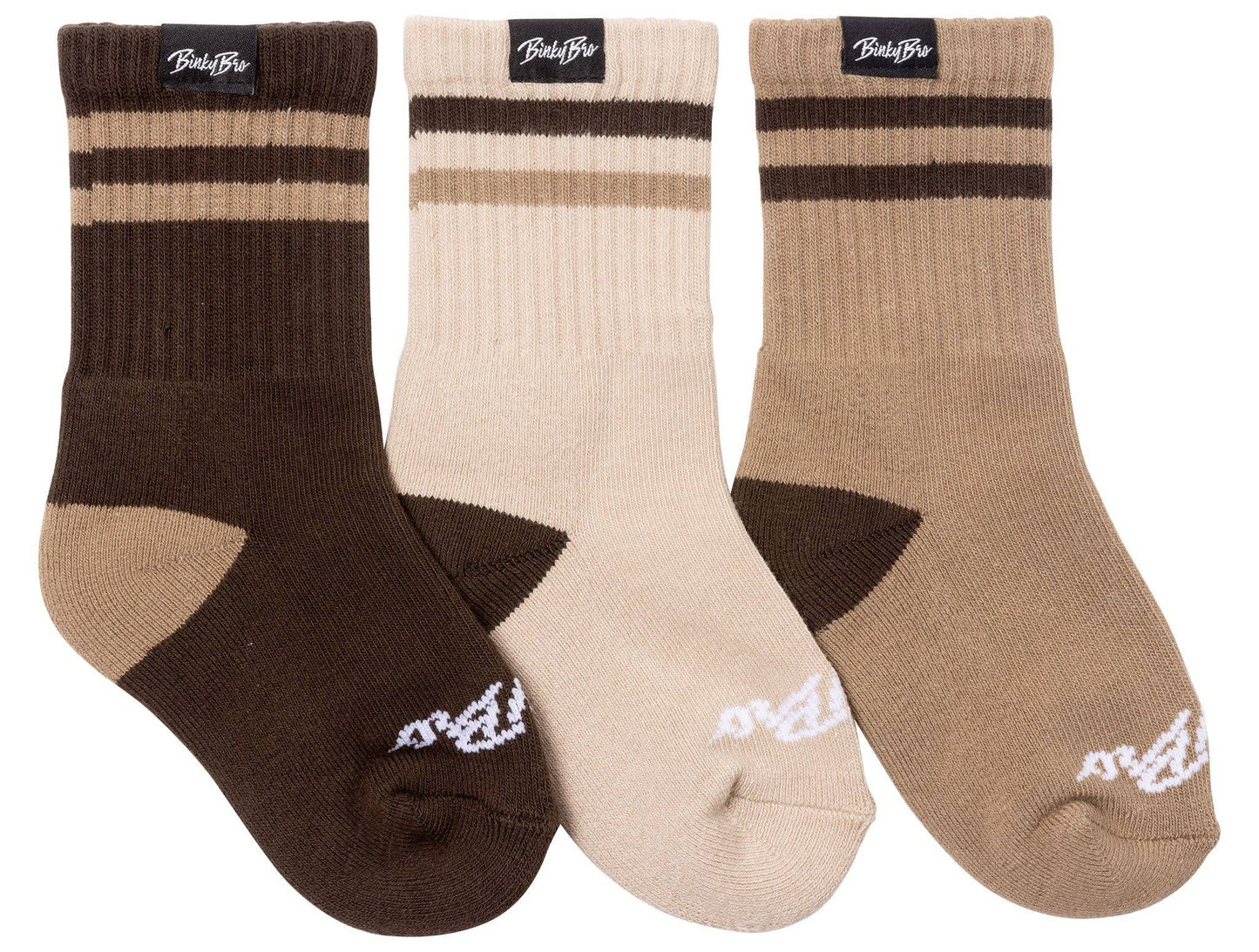 3-Pack Brown socks: Toddler (1 year - 3 years)