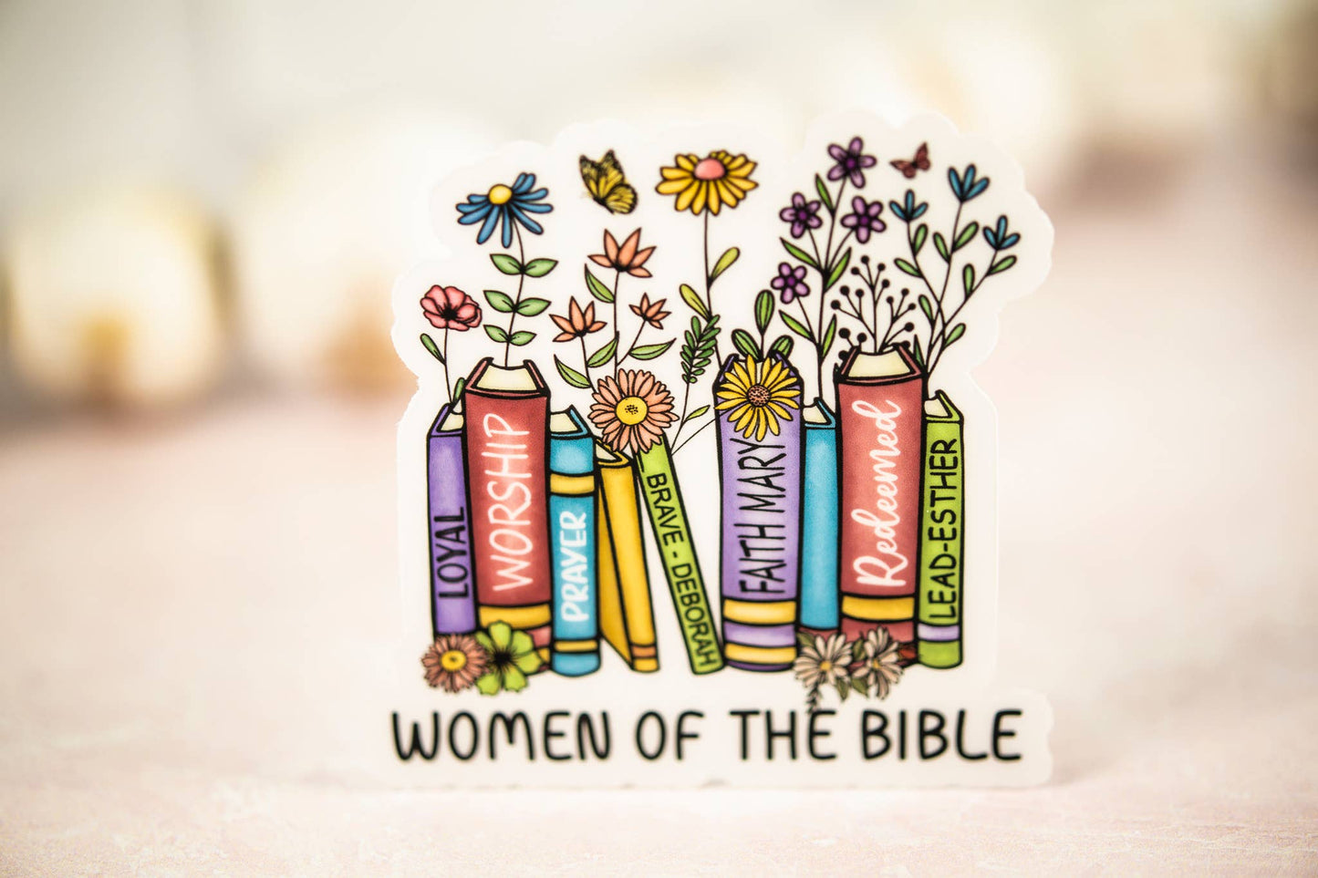 Women Of The Bible, Christian, Book, Vinyl Sticker, 3x3 in.