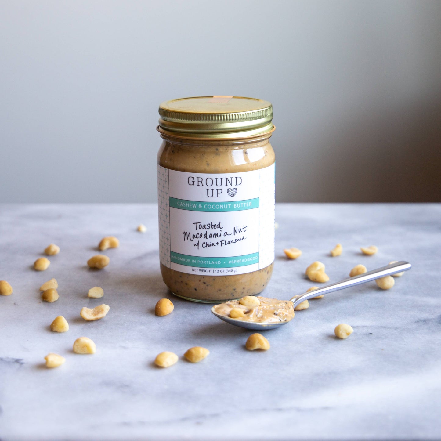 12oz - Toasted Macadamia Nut w/ Chia + Flaxseed