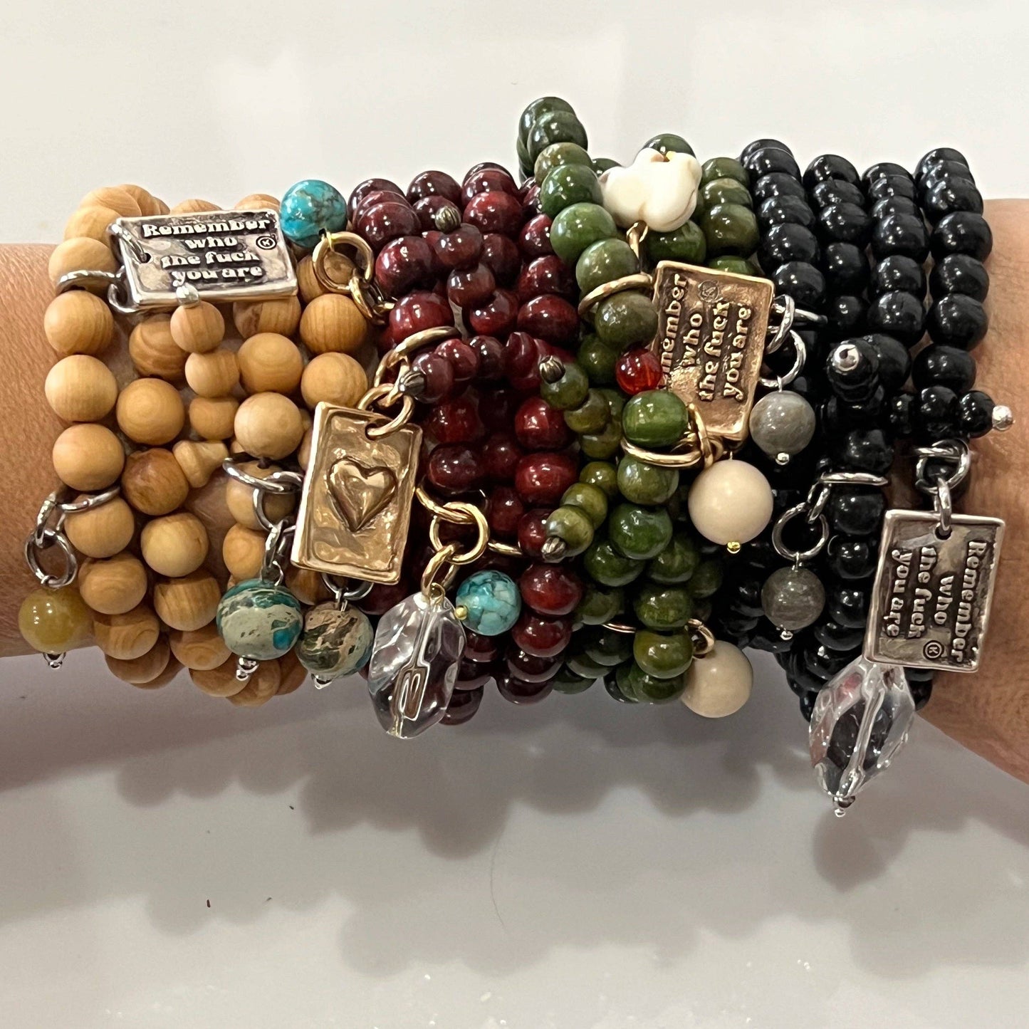 REMEMBER WHO THE FUCK YOU ARE | Boho Wrap: Green / S/M / Gold
