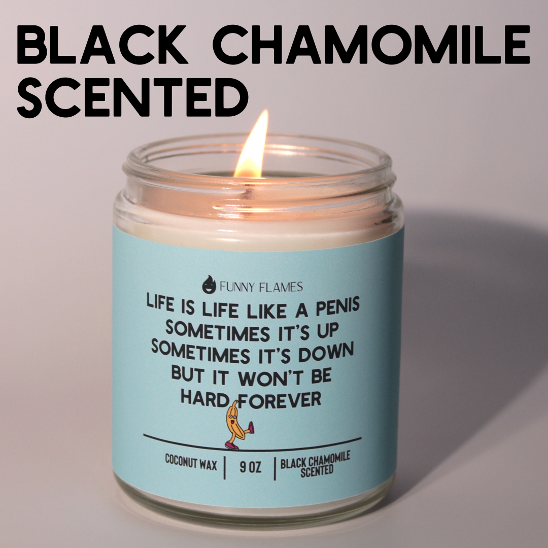 Life Is Life Like A Penis... - Funny Banana Candle for Him