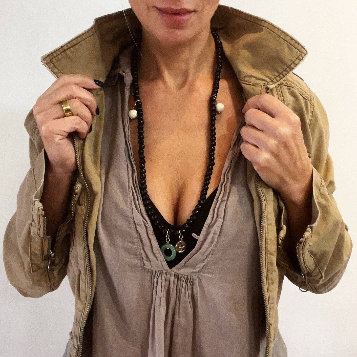 REMEMBER WHO THE FUCK YOU ARE | Boho Wrap: Green / S/M / Gold