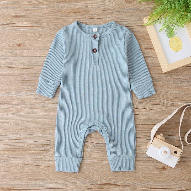 Baby Boy / Girl Cotton Knitted Style Cardigan Jumpsuit: 0-3 Months / Ginger