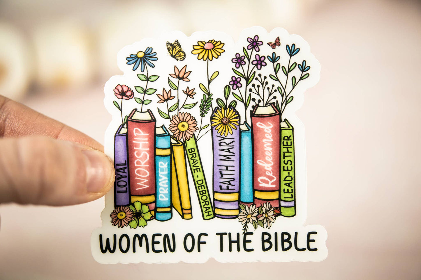 Women Of The Bible, Christian, Book, Vinyl Sticker, 3x3 in.