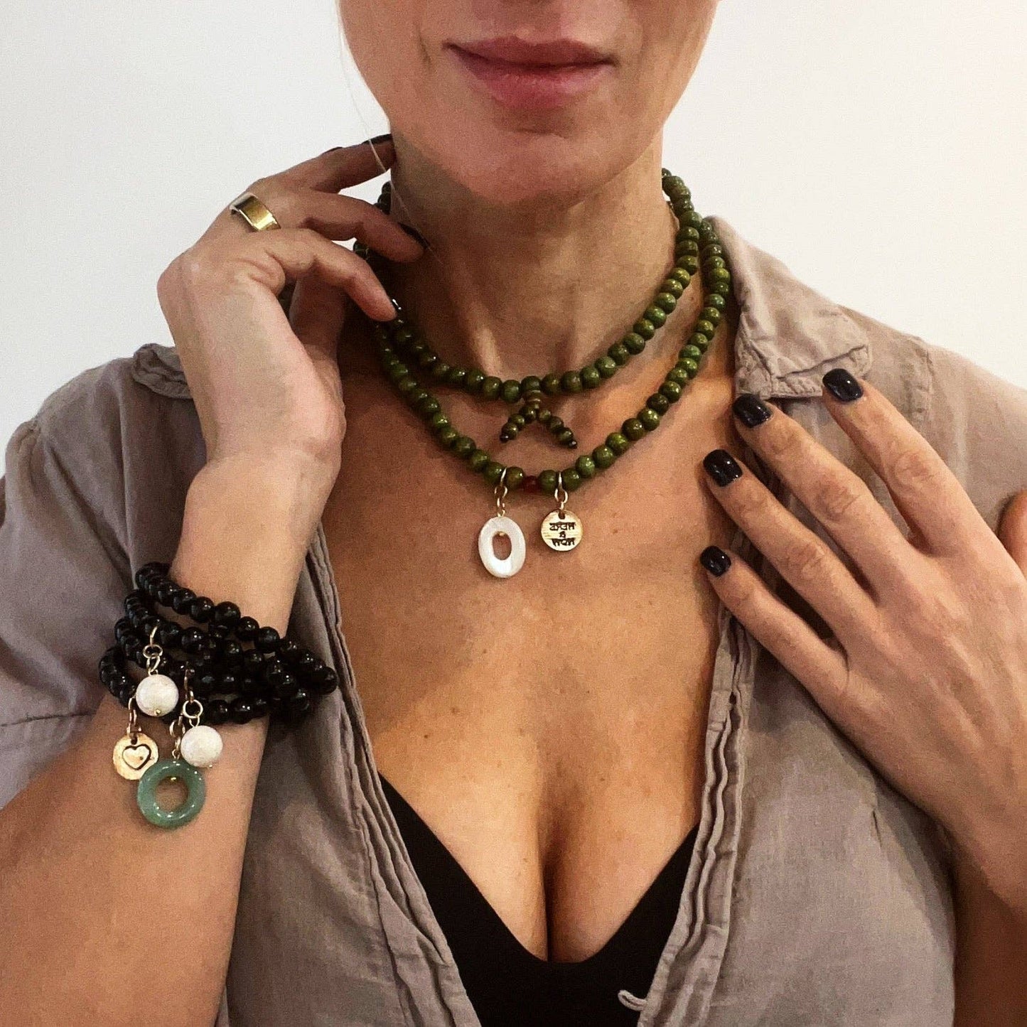REMEMBER WHO THE FUCK YOU ARE | Boho Wrap: Green / S/M / Gold
