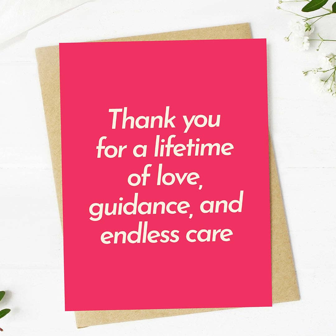 "Thank you for a lifetime of love" Mother's Day Text Card