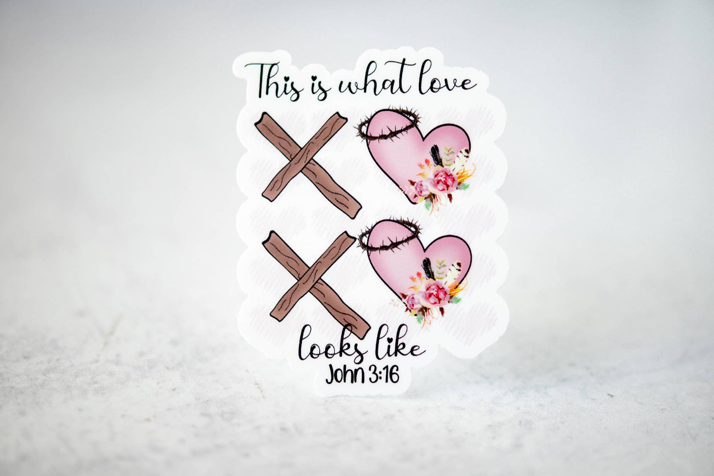 What Love Looks Like, Vinyl Sticker, 3x3 in.