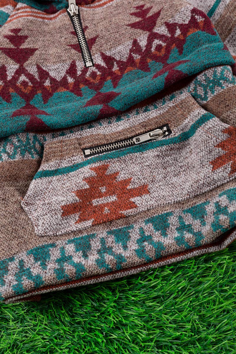 AZTEC PULLOVER SWEATER)UNISEX.TPG65113042-AMY: 4XL