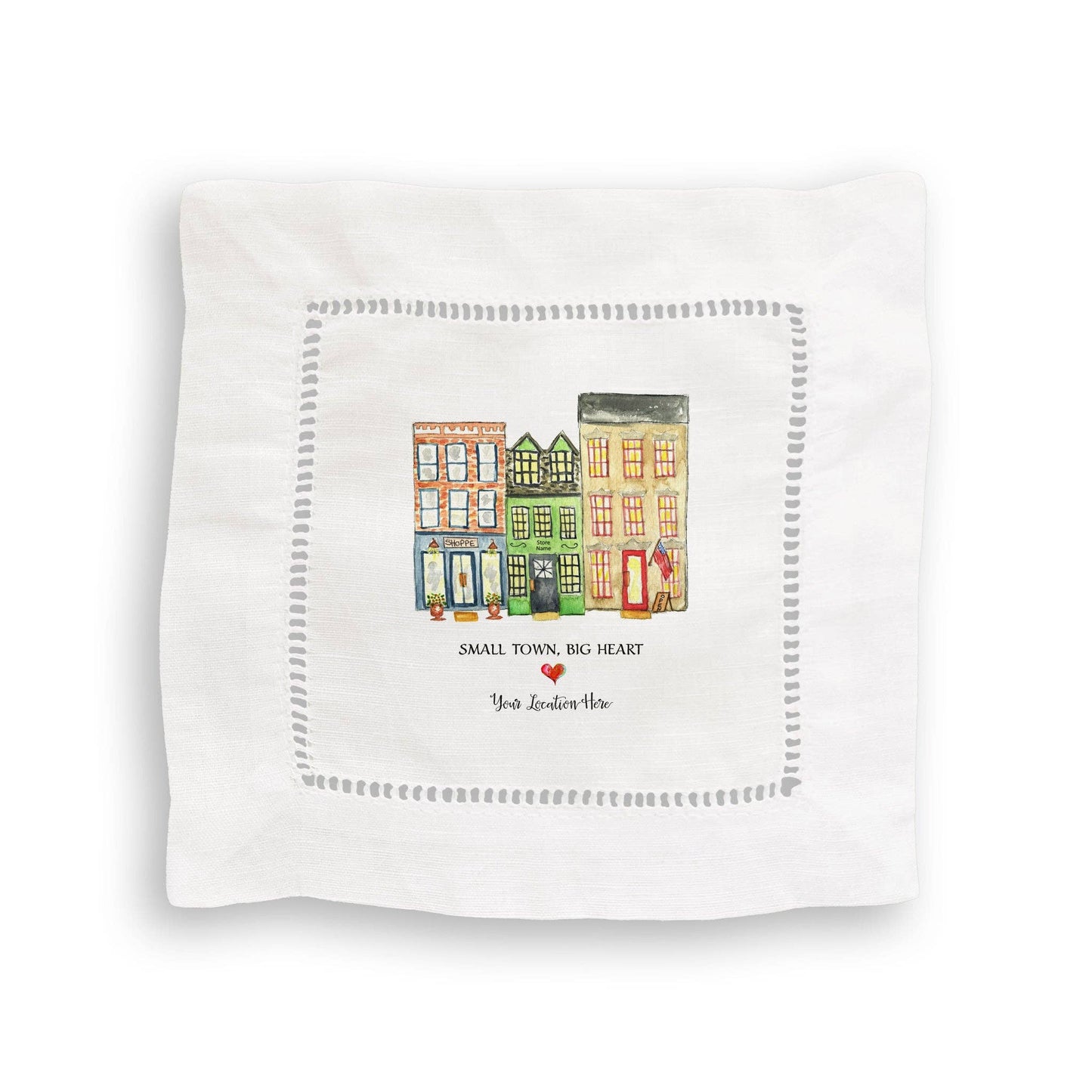 Small Town Big Heart with Location: - / Notecard