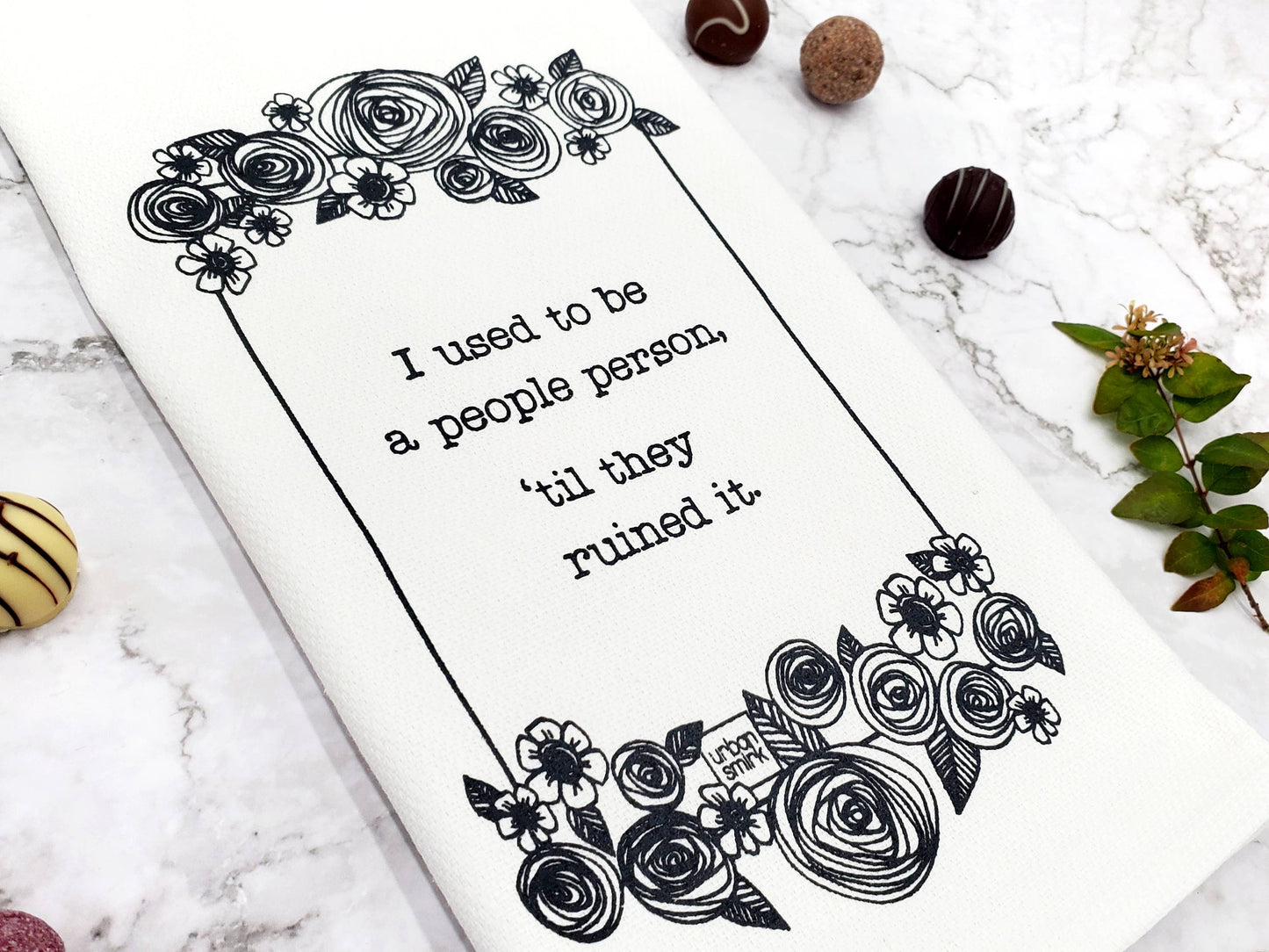People Person Funny Kitchen Towel for Introverts