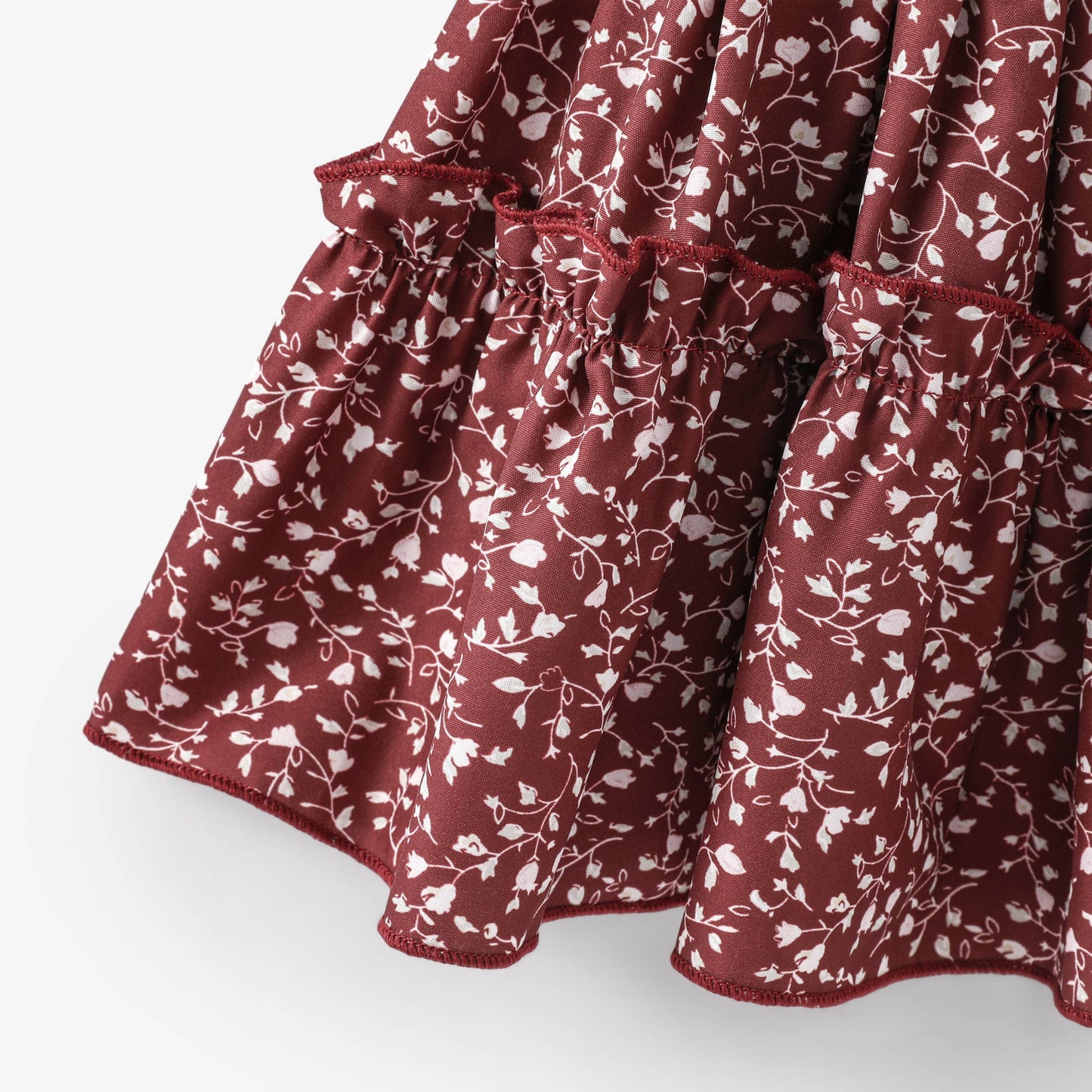 2pcs Toddler Girl Trendy Tee and Layered Skirt Set: Red / 5-6 Years