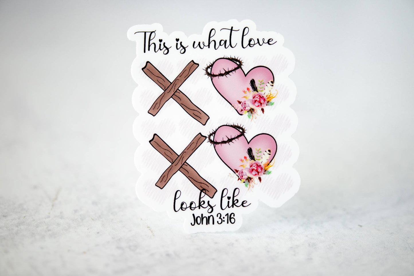What Love Looks Like, Vinyl Sticker, 3x3 in.