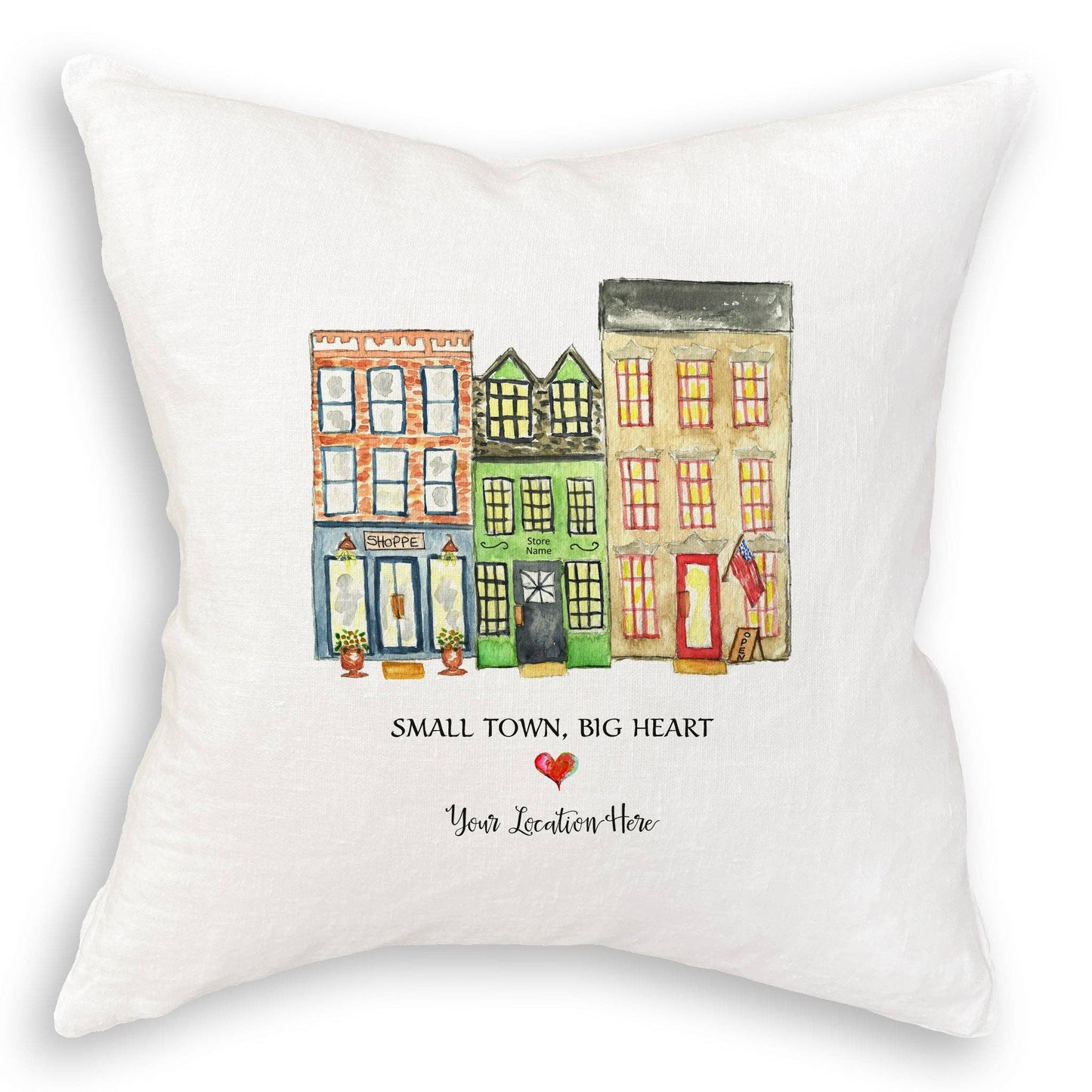 Small Town Big Heart with Location: - / Notecard