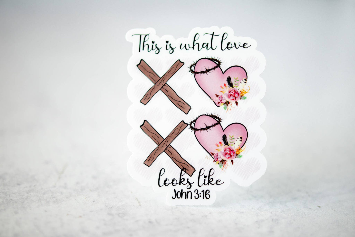 What Love Looks Like, Vinyl Sticker, 3x3 in.