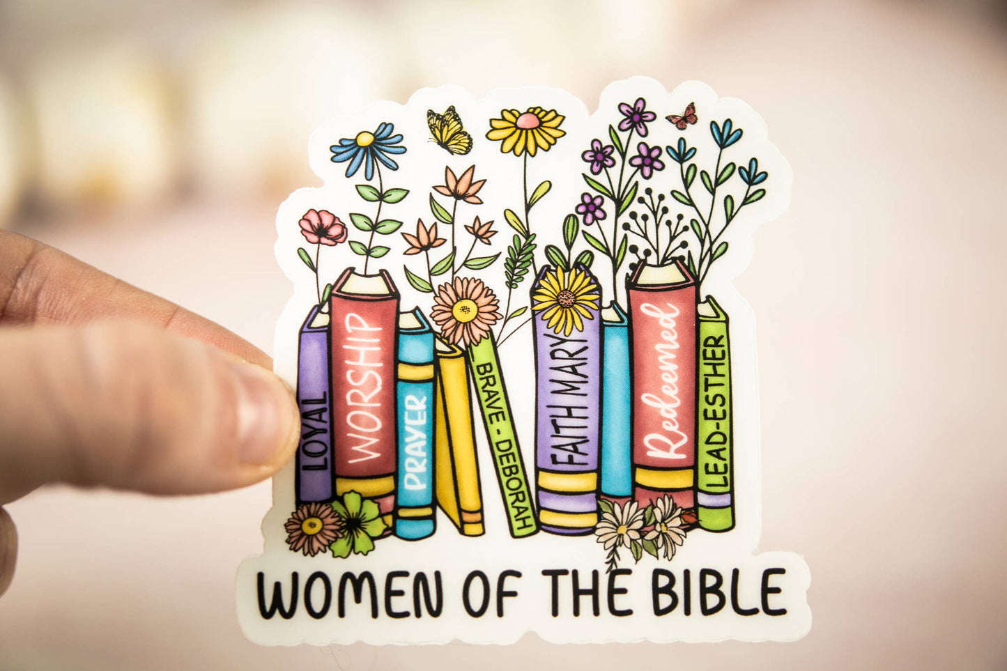 Women Of The Bible, Christian, Book, Vinyl Sticker, 3x3 in.