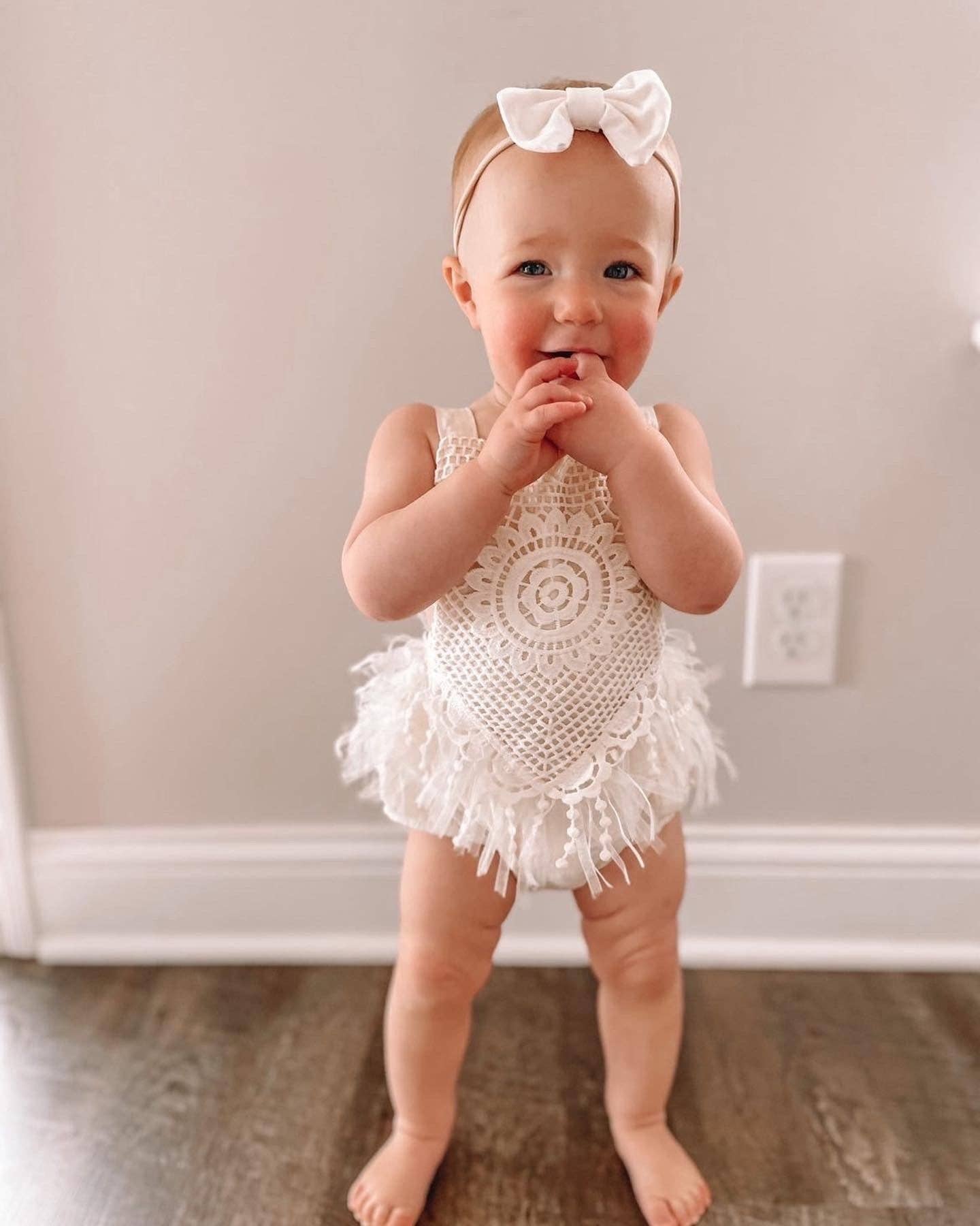 Luna | Boho Romper: 12-18m