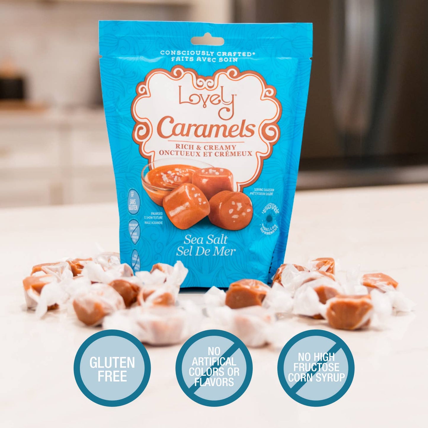 Sea Salt Caramel Candy - Gluten Free, Non-GMO