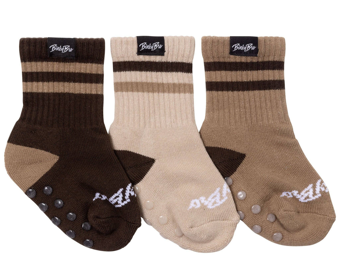 3-Pack Brown socks: Youth (3 years - 7 years)