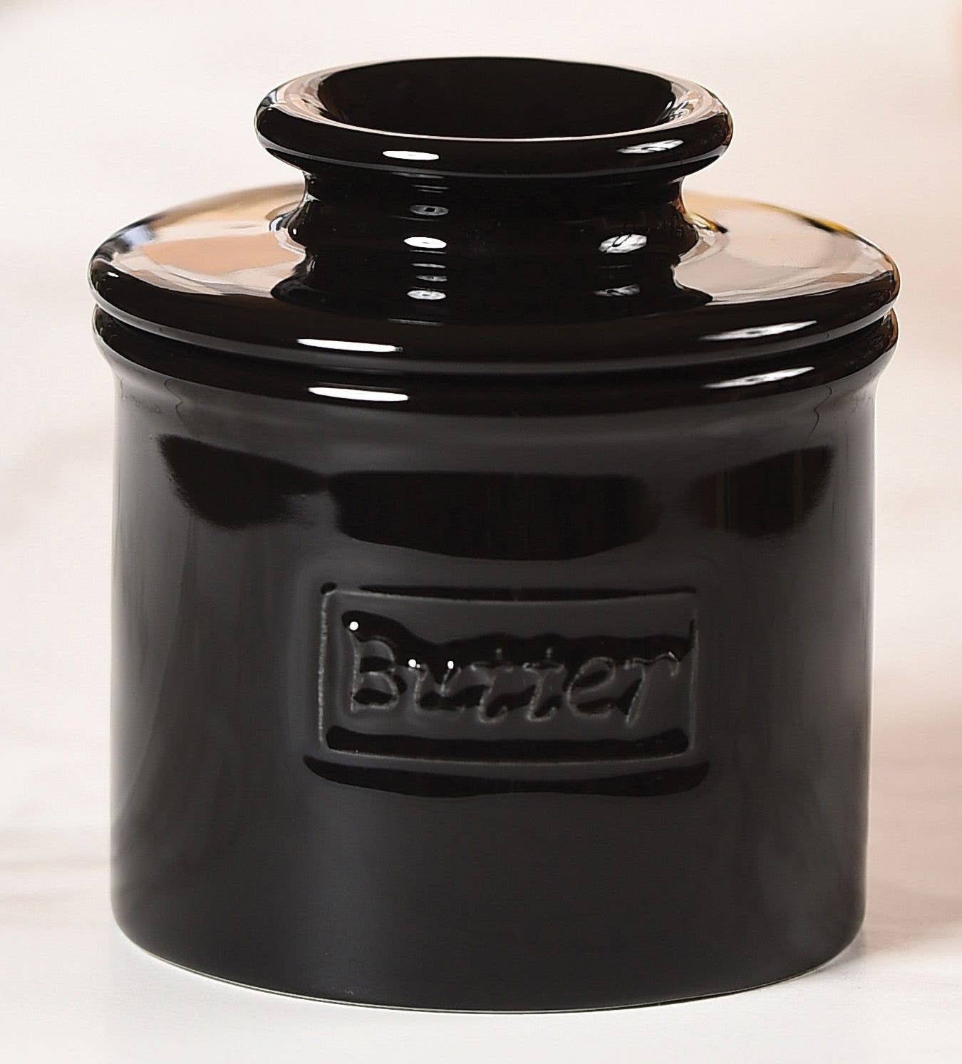 Café Collection Butter Bell Crock - Black