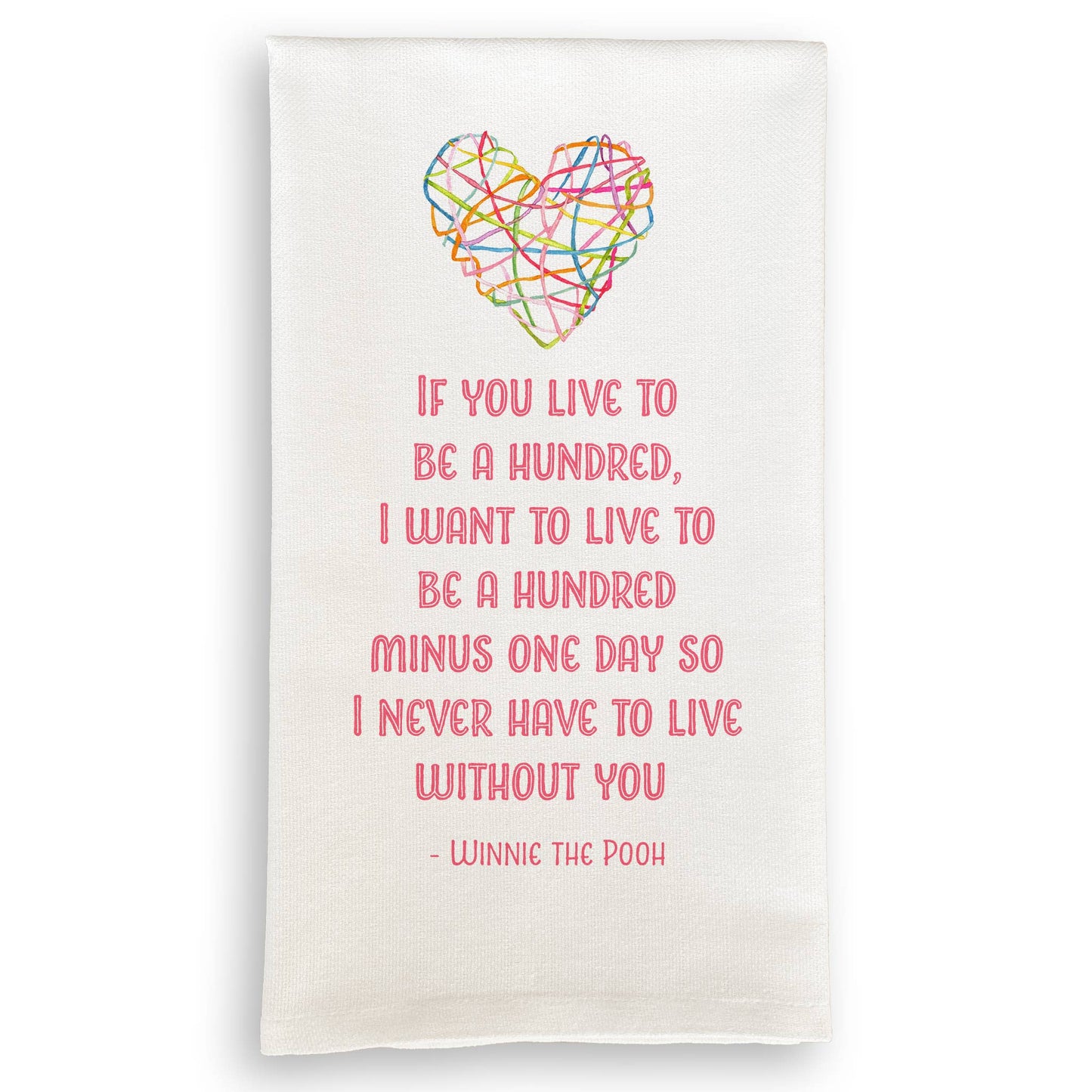 Ribbon Heart If You Live To Be Dish Towel
