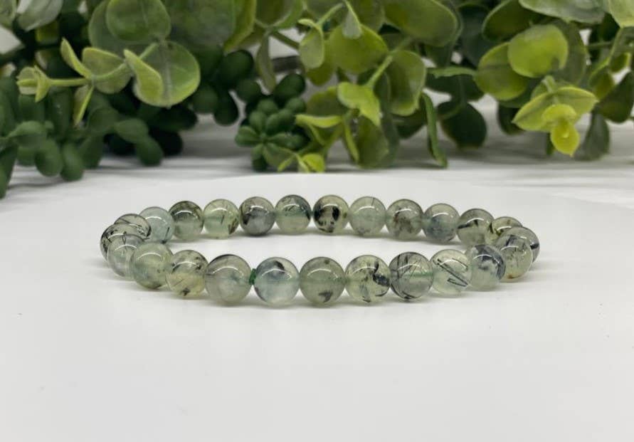 Prehnite Stretchable Bracelet 8mm Beads