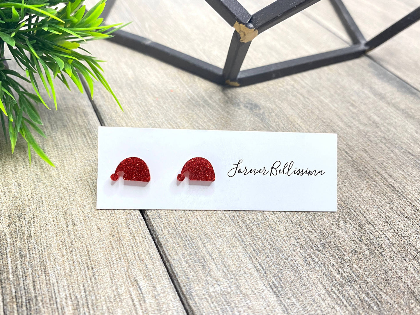 Santa Hat Earrings | Santa | Christmas | Stud Earrings