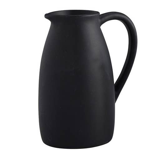 Black Ceramic Pitcher Lg