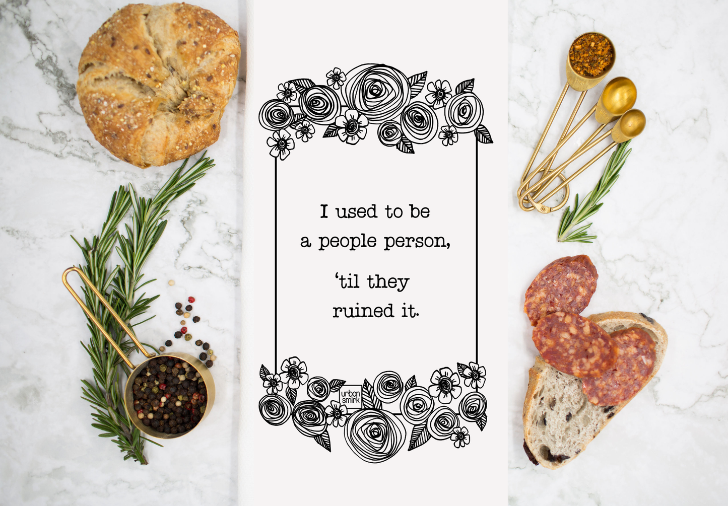 People Person Funny Kitchen Towel for Introverts